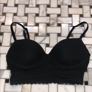 Victoria’s Secret Black Crochet No Wire Bra